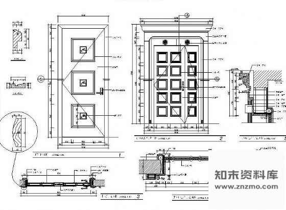 图块/节点装饰造型门详图 通用节点