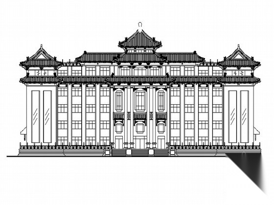 某五层仿古办公楼建筑施工图