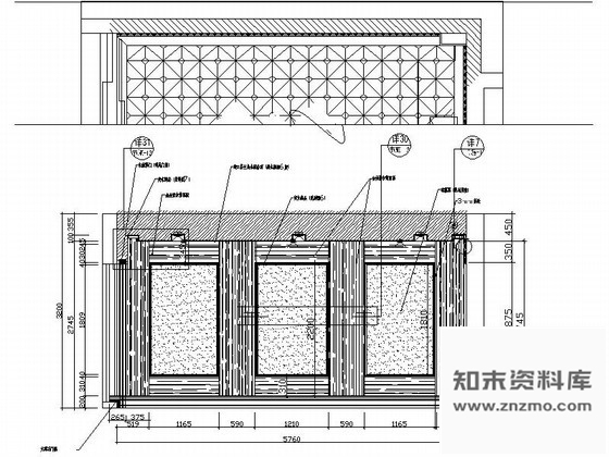 图块/节点现代中式别墅棋牌室立面图