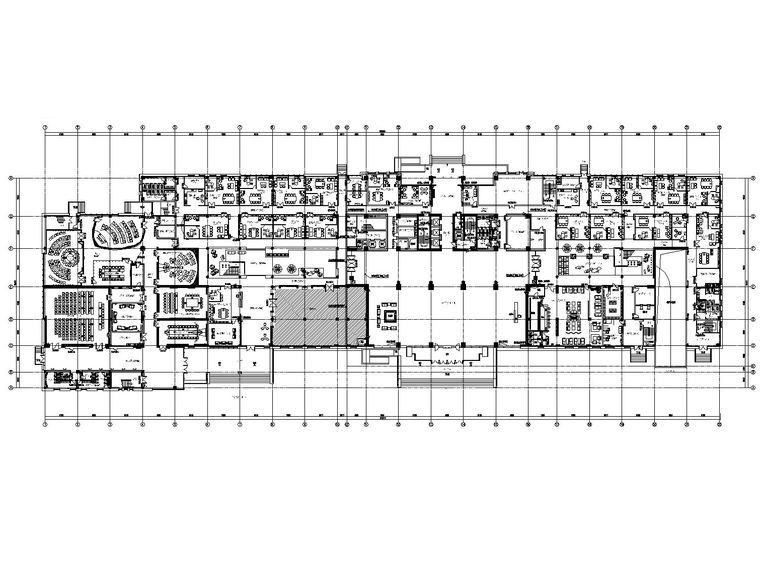 江苏某集团20层大型办公楼室内装修全套施工图附效果图