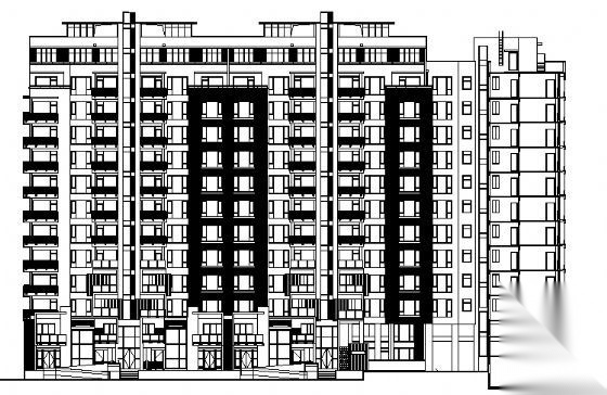 某十二层住宅楼建筑设计方案图