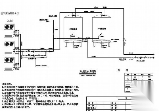 空气源热泵热水器设计系统原理图