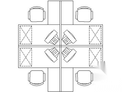 常用办公家具图块集