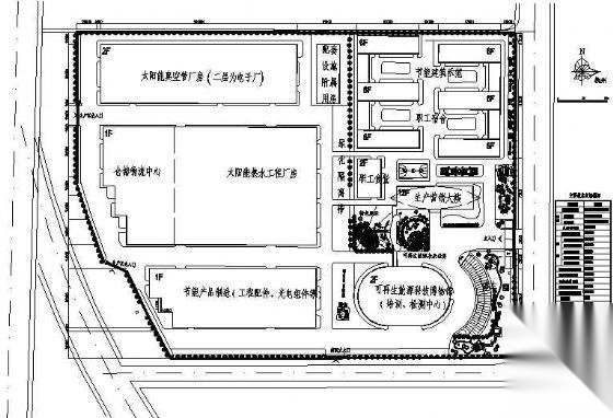 杭州某绿色工业区规划设计图 工业园区景观