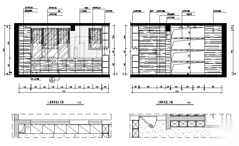 [广东]现代风格办公空间设计施工图（附效果图）