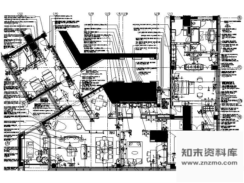 施工图某大酒店高档总统套房装修图I