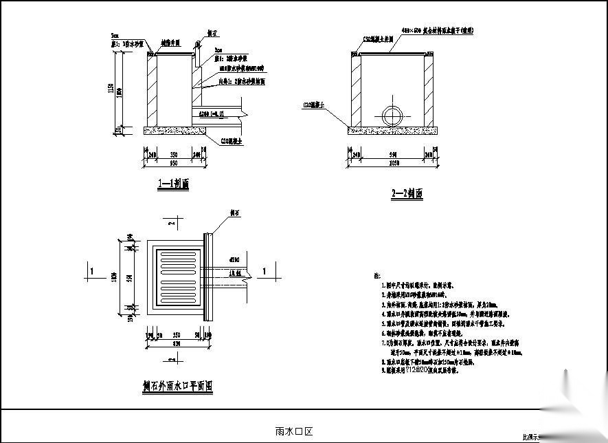 市政雨水口详图