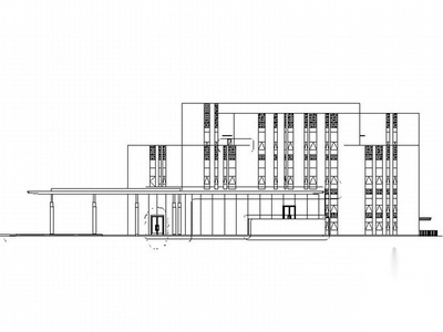 现代风格4层售楼处建筑设计施工图