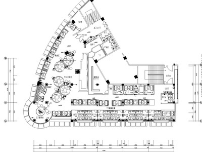 福建上岛西餐厅混搭风格装修设计施工图（含效果图）