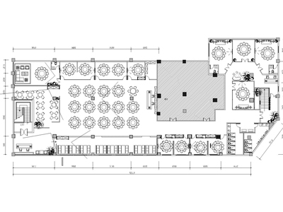 建筑设计院-某新中式餐厅CAD+3D模型+效果图