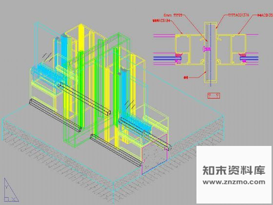 图块/节点三维幕墙图纸 节点