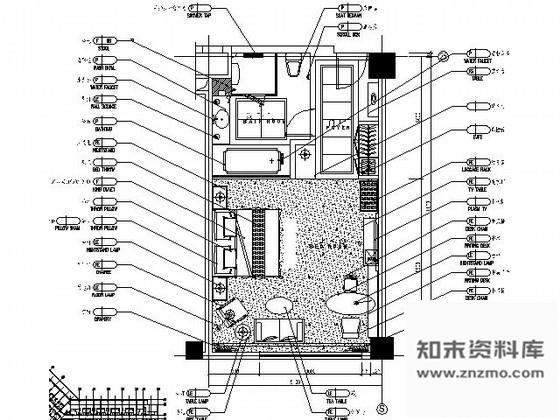 施工图皇冠假日大酒店20号客房施工图