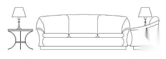 沙发立面CAD图块5