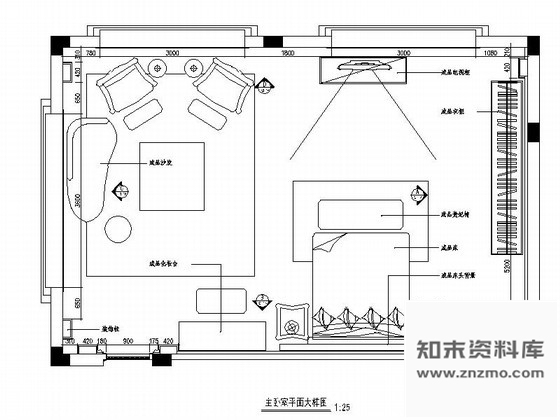 图块/节点主卧室装修详图