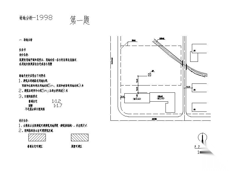 1999年到2014年一级注册建筑师场地作图CAD版真题