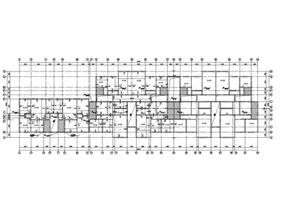 六层砖混结构住宅筏板基础施工图（CAD）