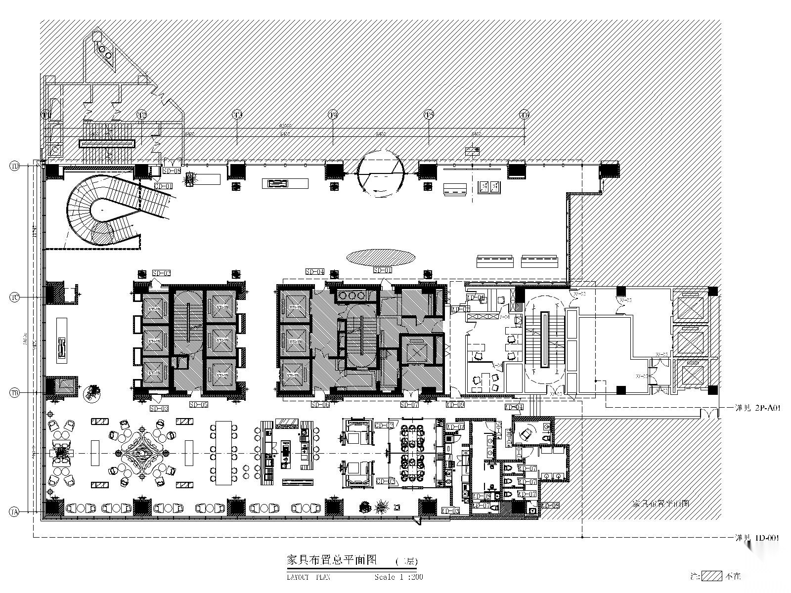 [苏州]合景万怡酒店公区CAD施工图+效果图​