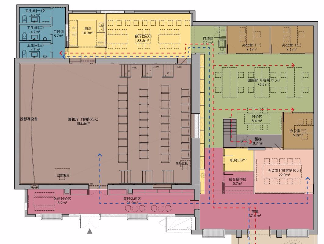 最新现代二层办公空间方案图