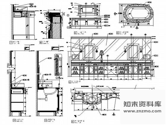 图块/节点奢华盥洗柜详图 柜类