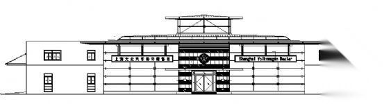 某大众售车处建筑方案图 展销厅