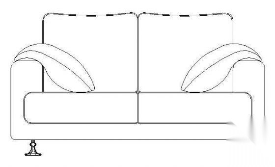 沙发立面CAD图块3