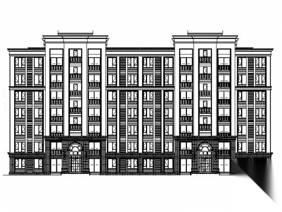 [重庆]古典风格高层住宅建筑施工图（221页图纸）