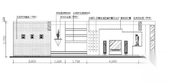 电视墙立面图块1