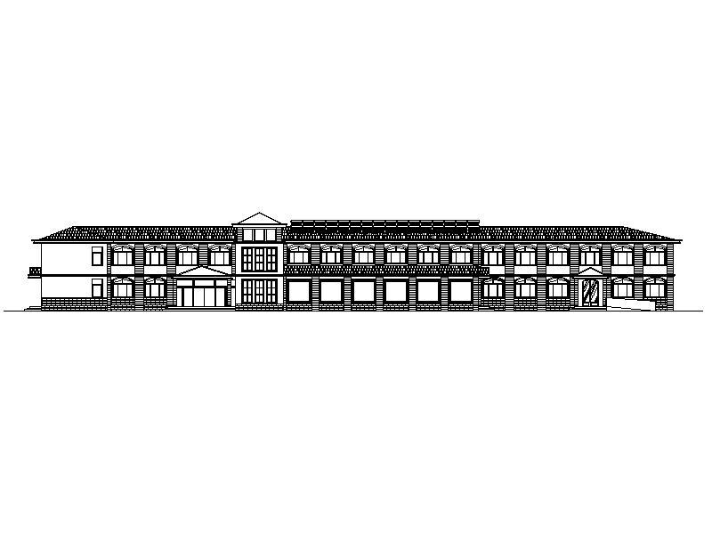 [宁夏]欧式贴砖立面职工宿舍建筑施工图