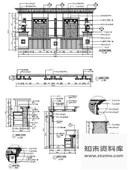 图块/节点某宾馆服务总台详图Ⅵ 家具节点