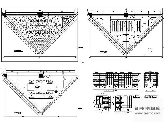 图块/节点三角会议室平面