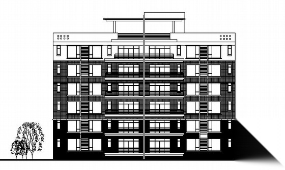 某六层塔式住宅建筑施工图(何镜堂作品)