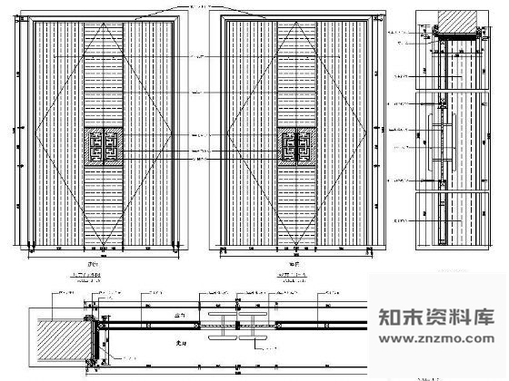 装饰木门详图 通用节点