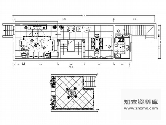 施工图现代精致三层别墅室内装修图含效果