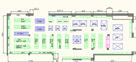 超市货架CAD平面图图片
