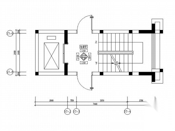 [佛山]某精品住宅小区标准层电梯间装修图