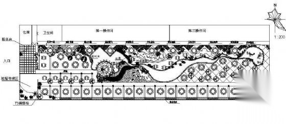 某生态园林饮食餐厅平面设计图