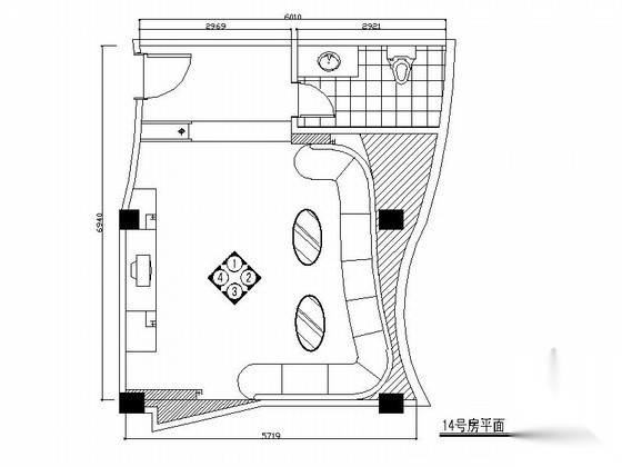 魅力夜总会某包厢室内装修图