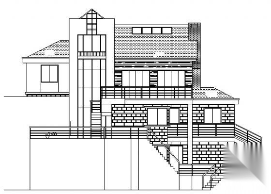 某二层B户型别墅建筑施工图