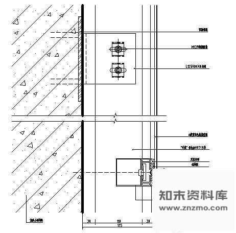 图块/节点玻璃幕墙竖向节点 节点