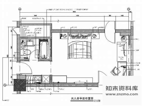 施工图某总统套房夫人房室内装修施工图