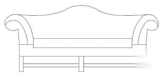 沙发立面CAD图块2