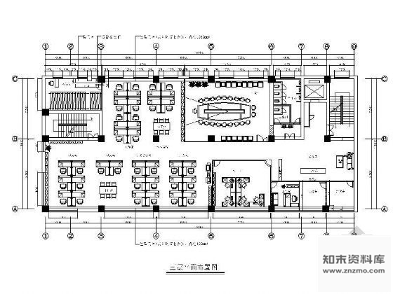 图块/节点办公空间平面设计图