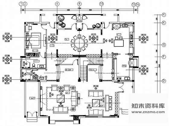 施工图长沙私家花园现代高档奢华三层别墅装修图含效果