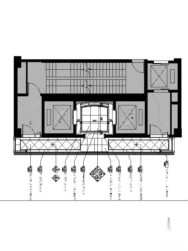 [上海]某样板房公共电梯厅设计图