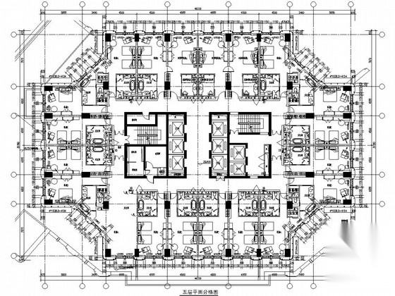 [浙江]36层框架核心筒结构五星级酒店幕墙施工图（附楼五...