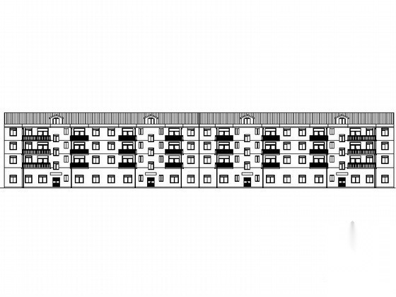 某四层沿街商住楼建筑扩初图（南梯）