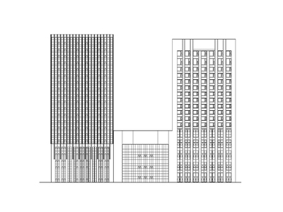 [江苏]现代塔式办公酒店住宅商业综合体施工图（CAD）