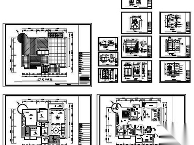 三房两厅装饰施工图纸 平层