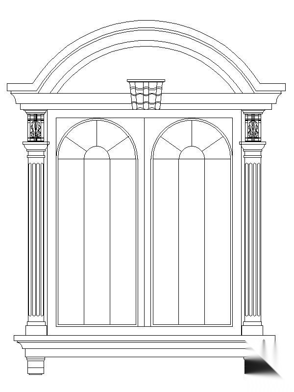 经典欧式门窗式样CAD图