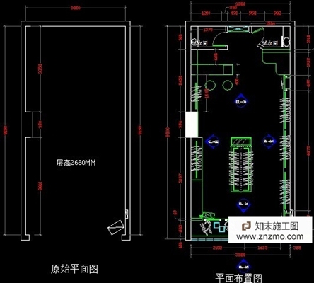 服饰店施工图 cad2007